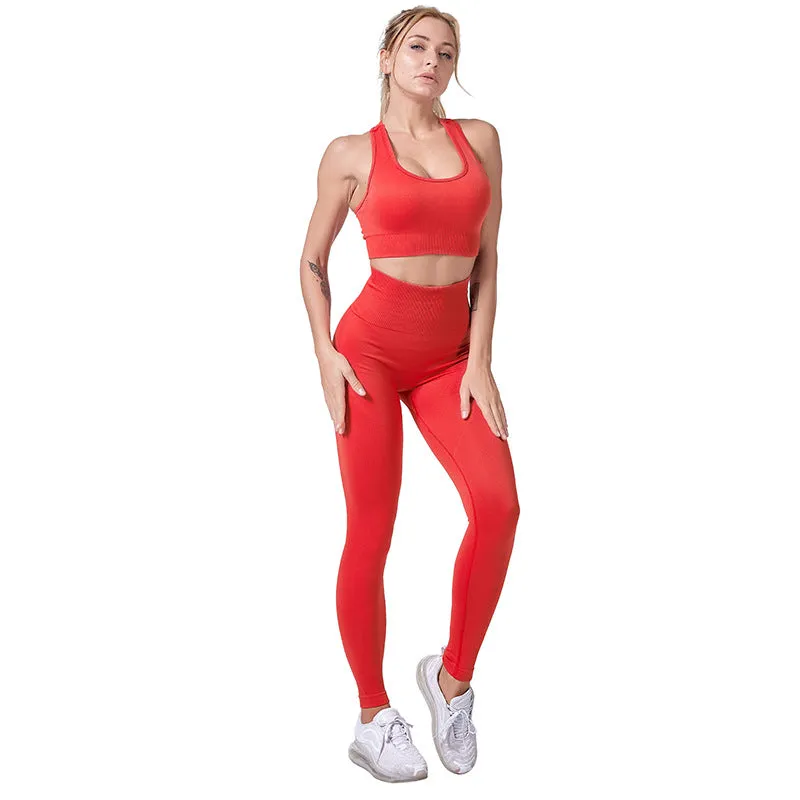 2 Pieces Suits Yoga Set Multicolour Women