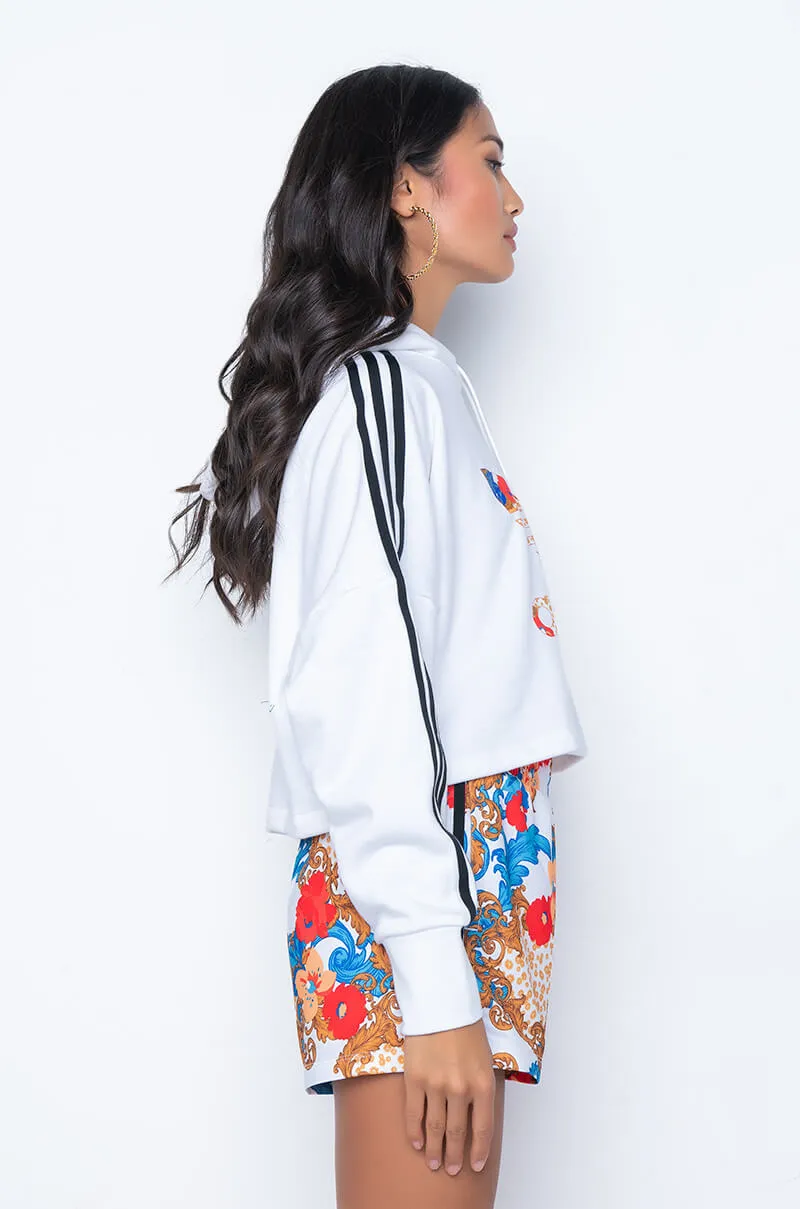 ADIDAS FLORAL BOXY HOODIE