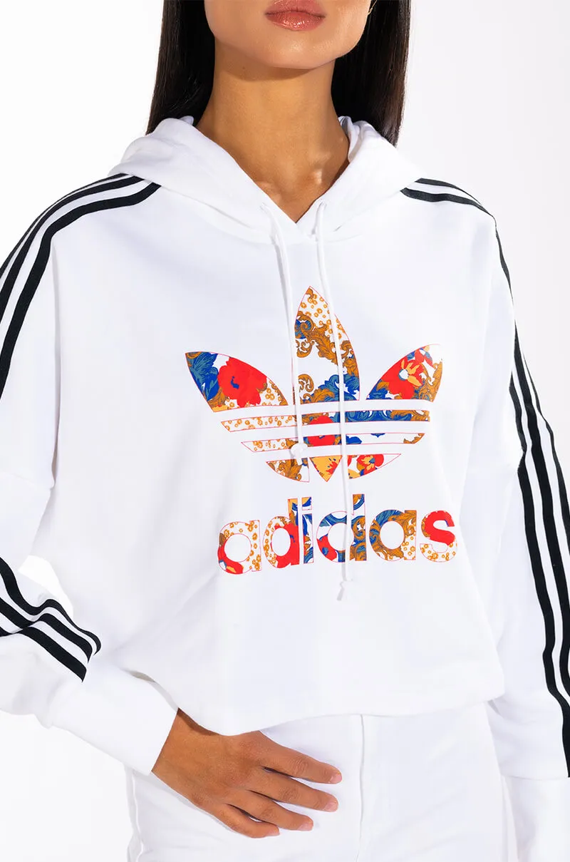 ADIDAS FLORAL BOXY HOODIE