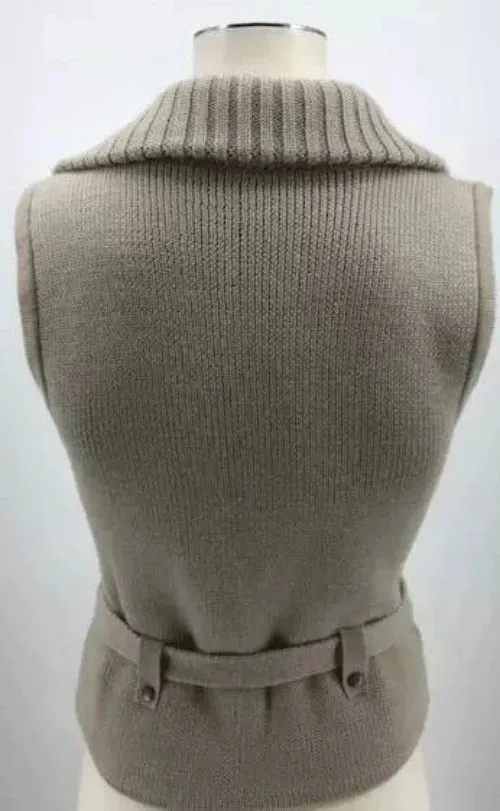 Ann Taylor LOFT Womens  Belted Wool Mohair Zip Up Sweater, Size Small