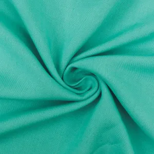 Aqua Teal Solid Rayon Challis Woven Fabric