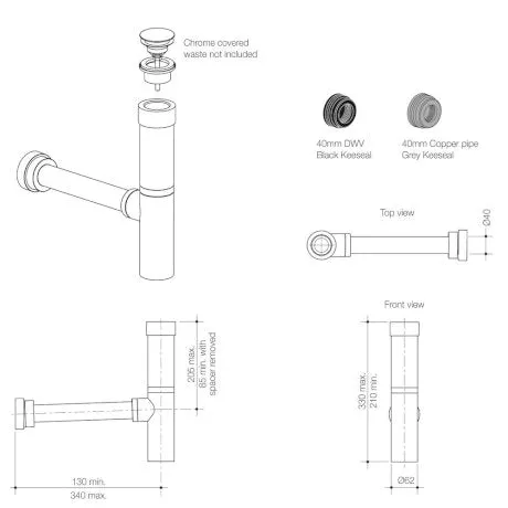 Caroma Modina Bottle Trap