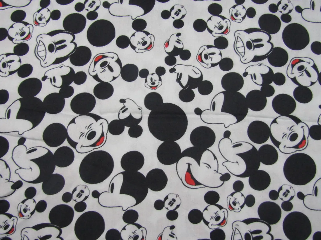 COTTON POPLIN MICKEY MOUSE PRINT BALLS 58&quot; WIDE