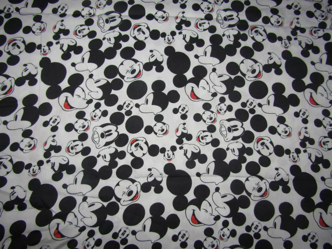 COTTON POPLIN MICKEY MOUSE PRINT BALLS 58&quot; WIDE