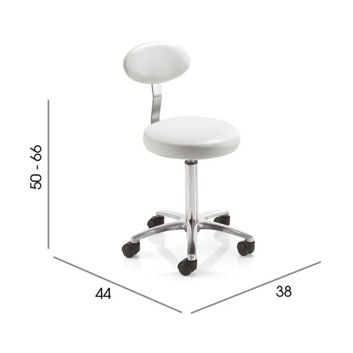 Cutting Stool with backrest - Black