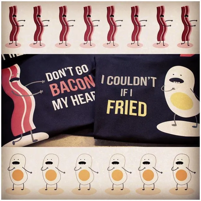 Don't Go Bacon My Heart, I Couldn't If I Fried Matching Couple Shirts (his & hers Set)