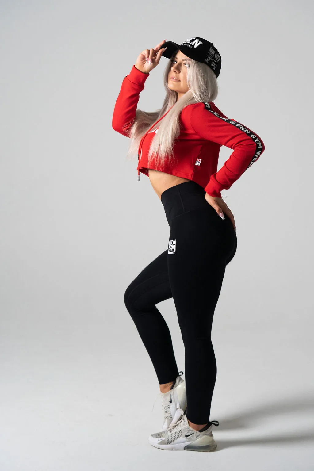 FKNBOSS | Women's Cropped Gym Hoodie | Red