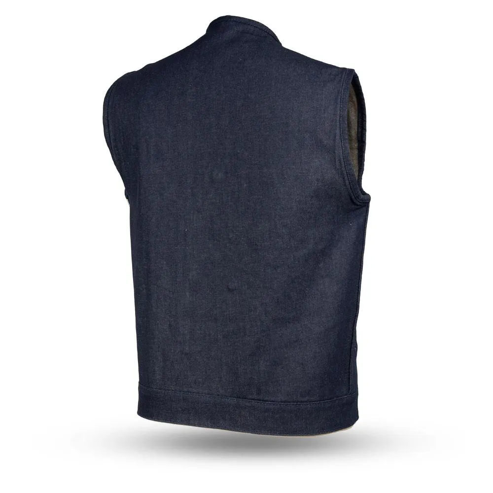 Haywood - Men's Blue Denim Motorcycle Vest