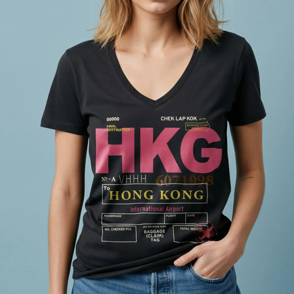 HKG - Women's V-Neck T-Shirt