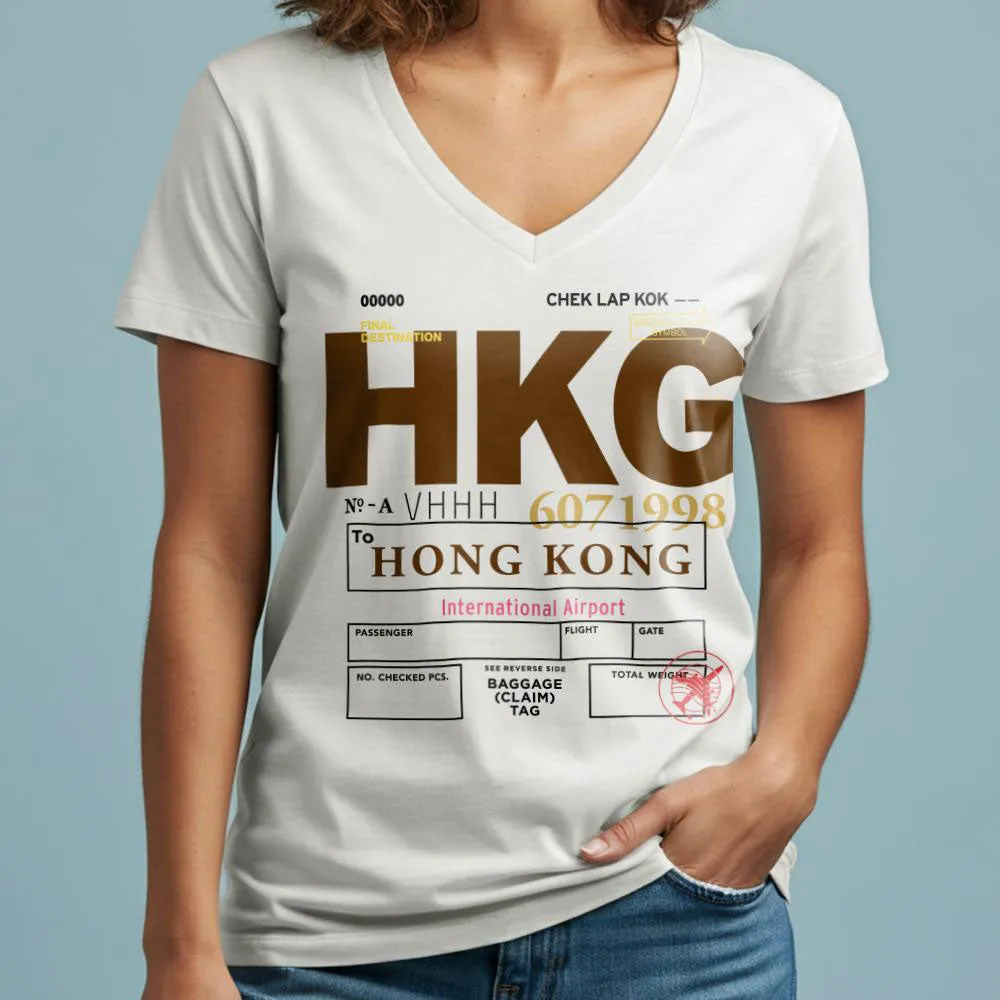 HKG - Women's V-Neck T-Shirt