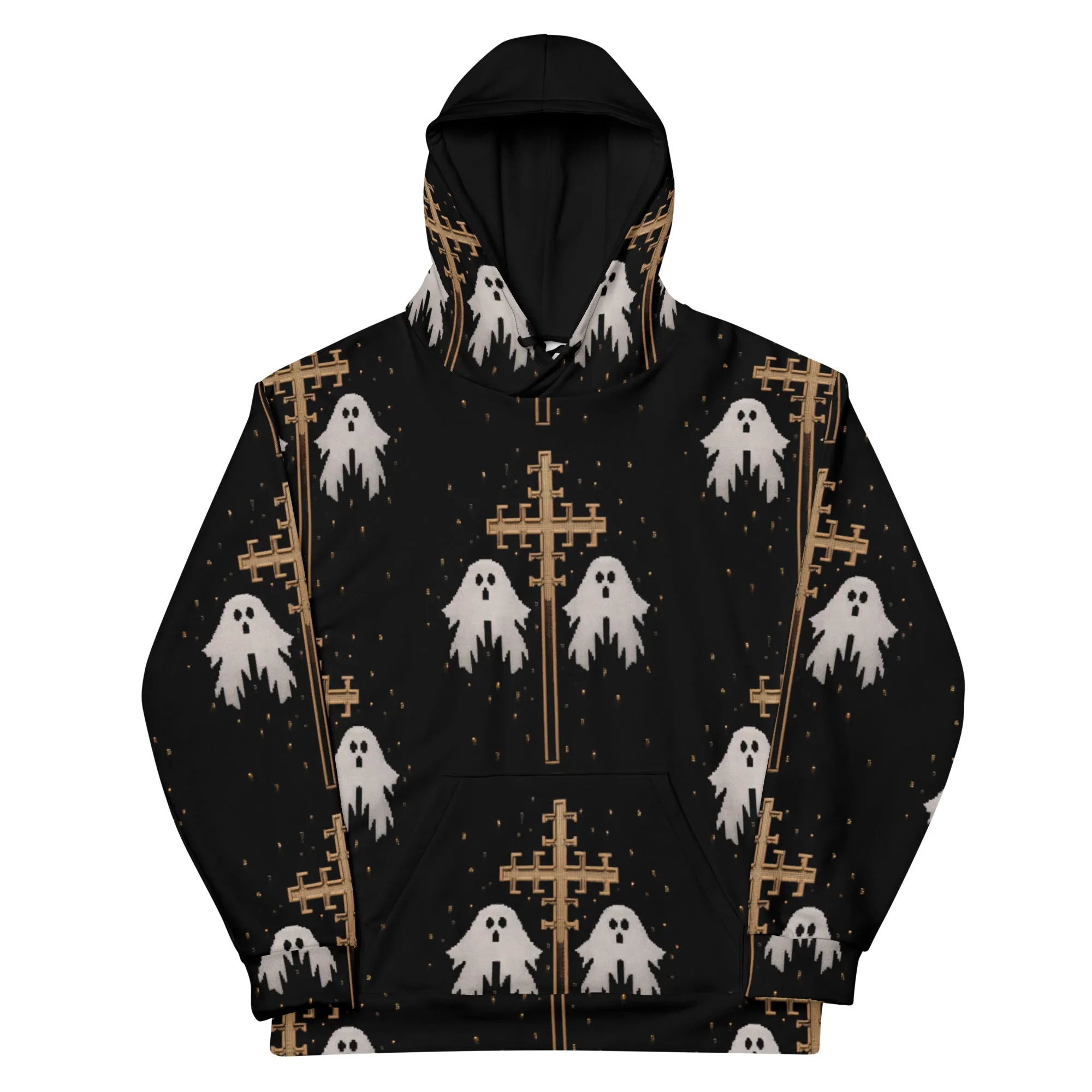 Holy Spirits Unisex Hoodie - Dark Academia Gothic Jumper with Spooky Ghosts, Witchy Alt Style