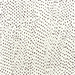 Ivory-Black Famous Designer Spots Printed Faille Fabric