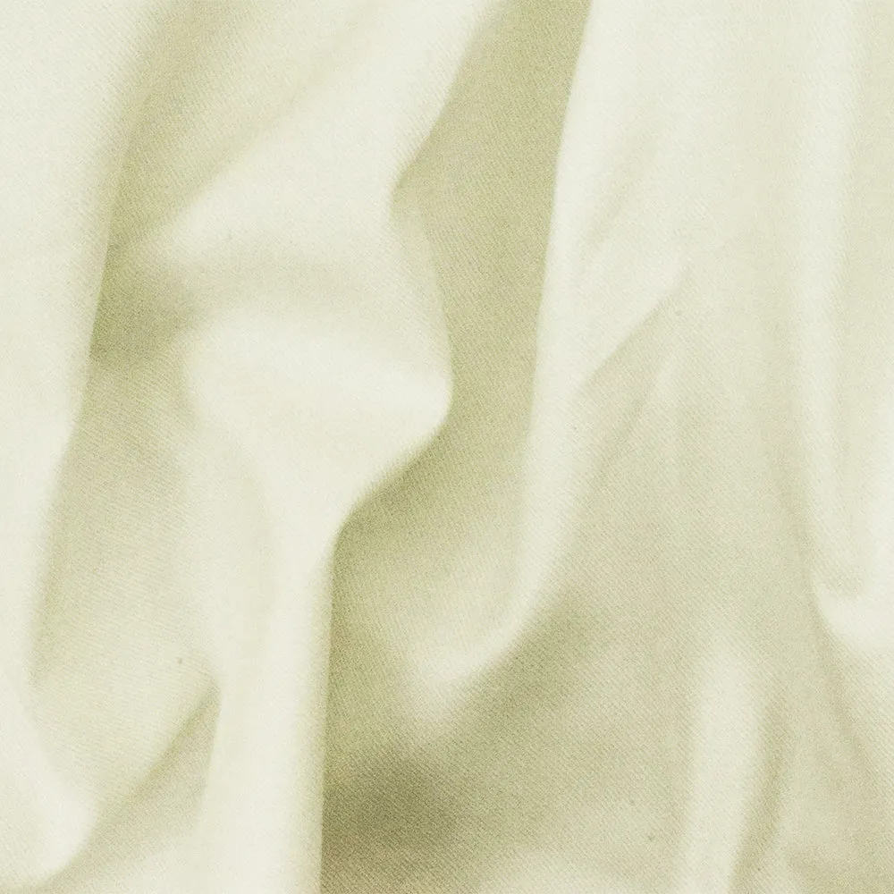 Ivory Solid Cotton Twill Woven Fabric