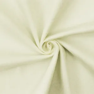 Ivory Solid Cotton Twill Woven Fabric