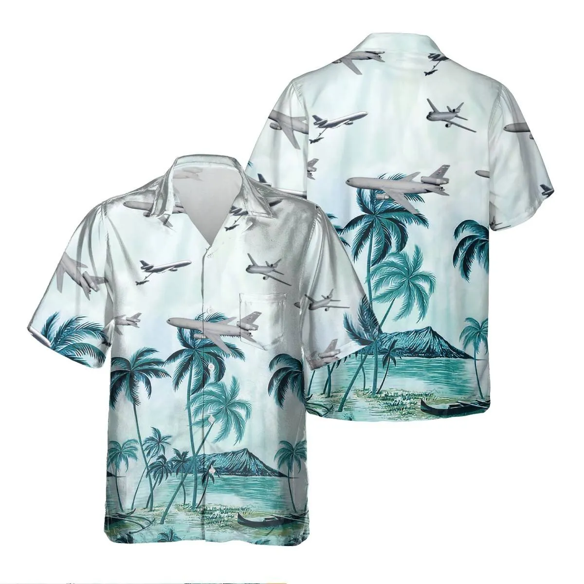 KC-10 Extender KC10 Hawaiian Shirt, Hawaiian Shirt for Men Dad Veteran, Patriot Day, Aircraft Shirts