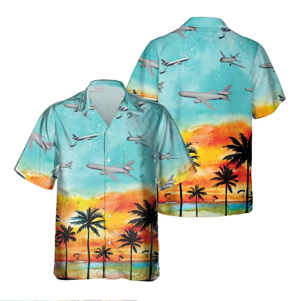 KC-10 Extender KC10 Hawaiian Shirt, Hawaiian Shirt for Men Dad Veteran, Patriot Day, Aircraft Shirts