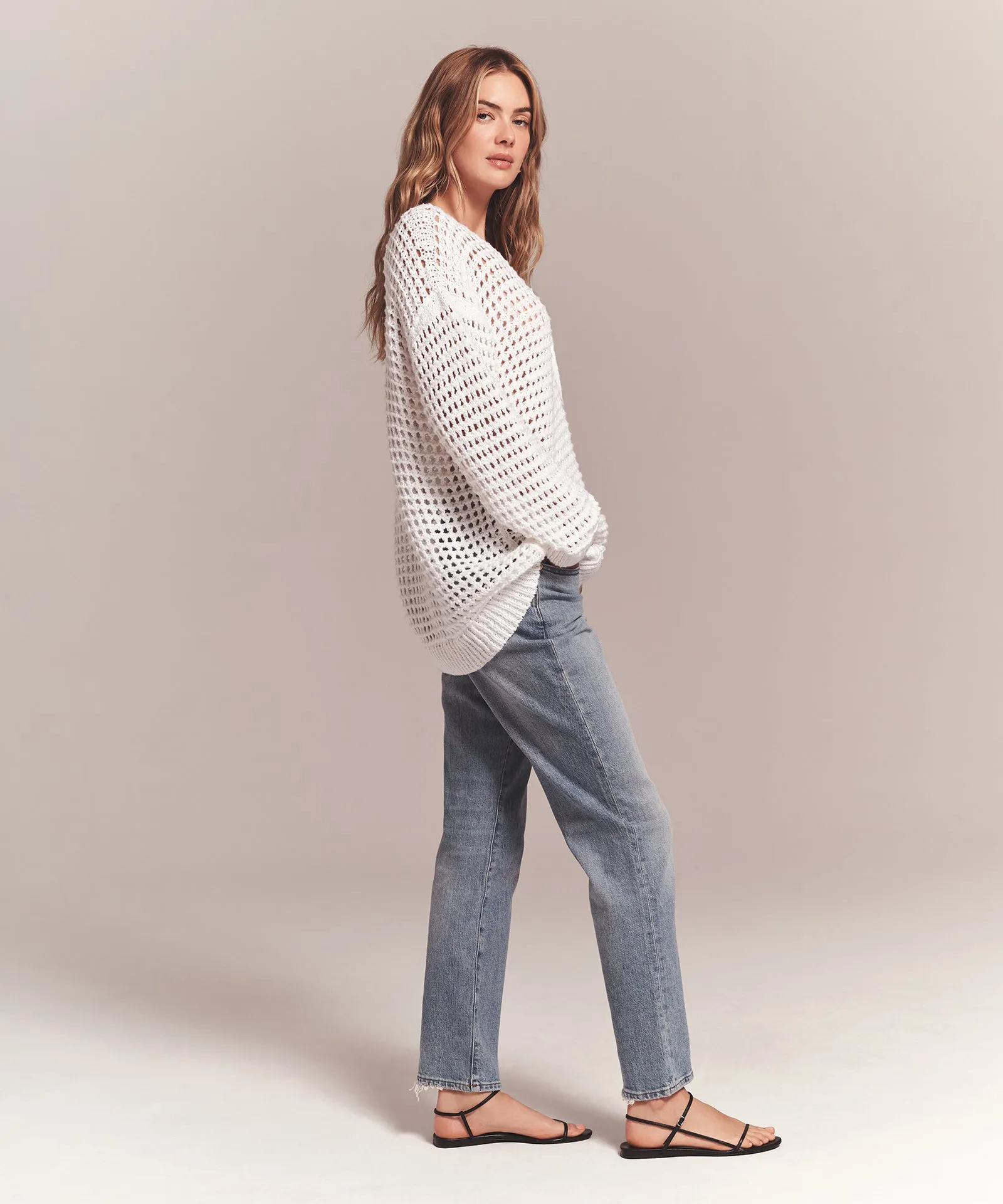 Luxe Chunky Cotton Pointelle Cardigan