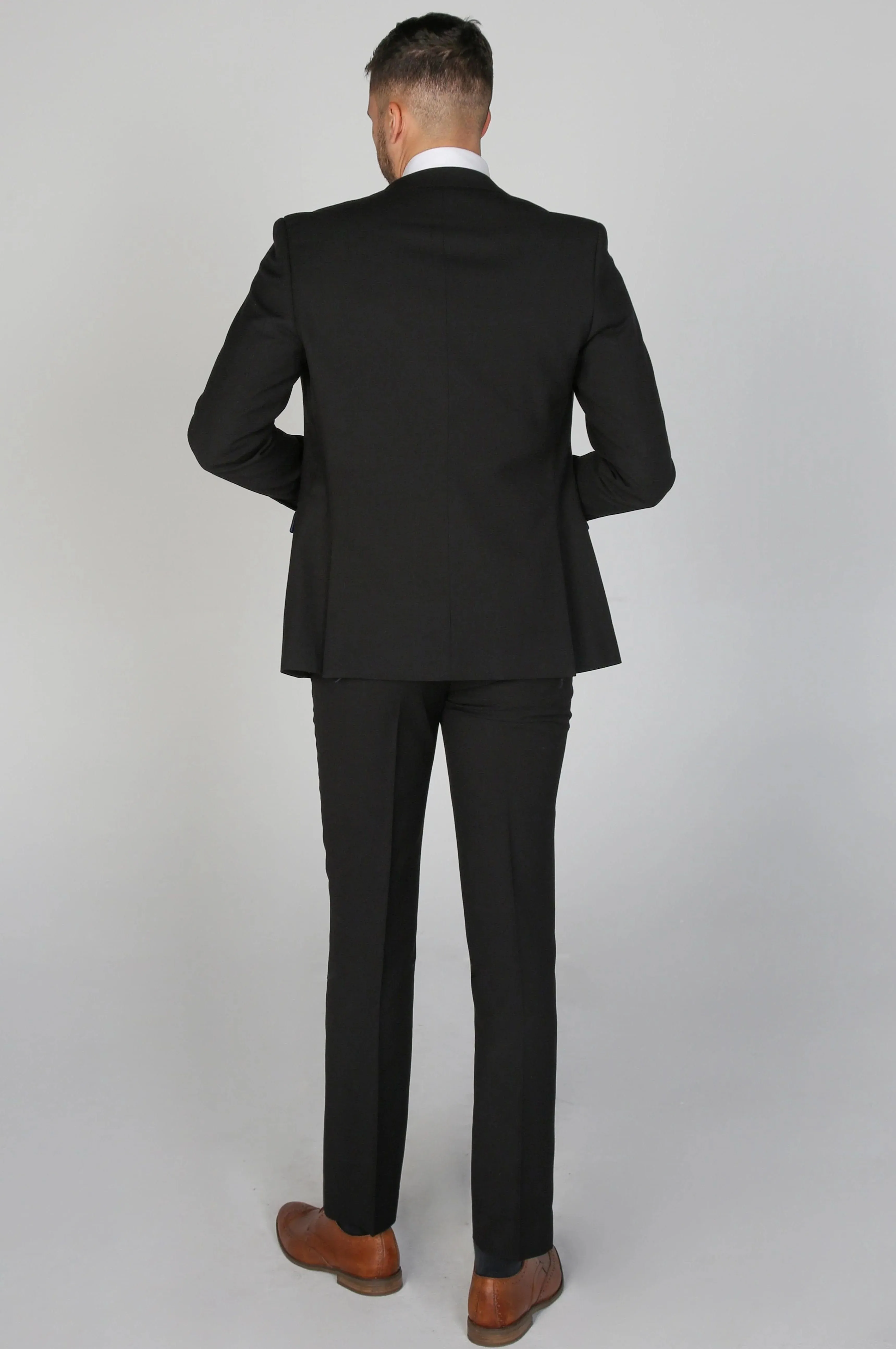 Mayfair Black Men's Three Piece Suit