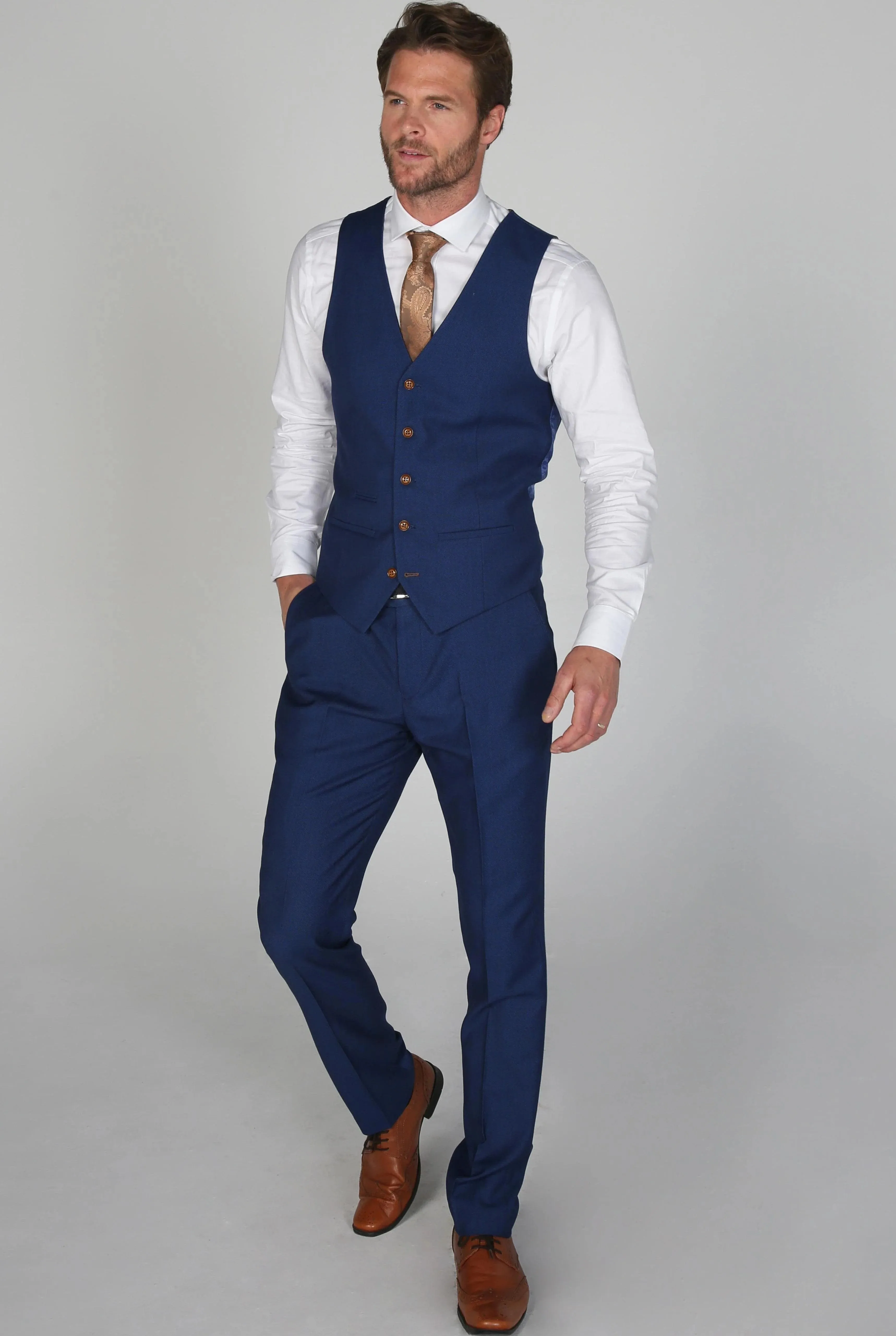 Mayfair Blue Men's Three Piece Suit