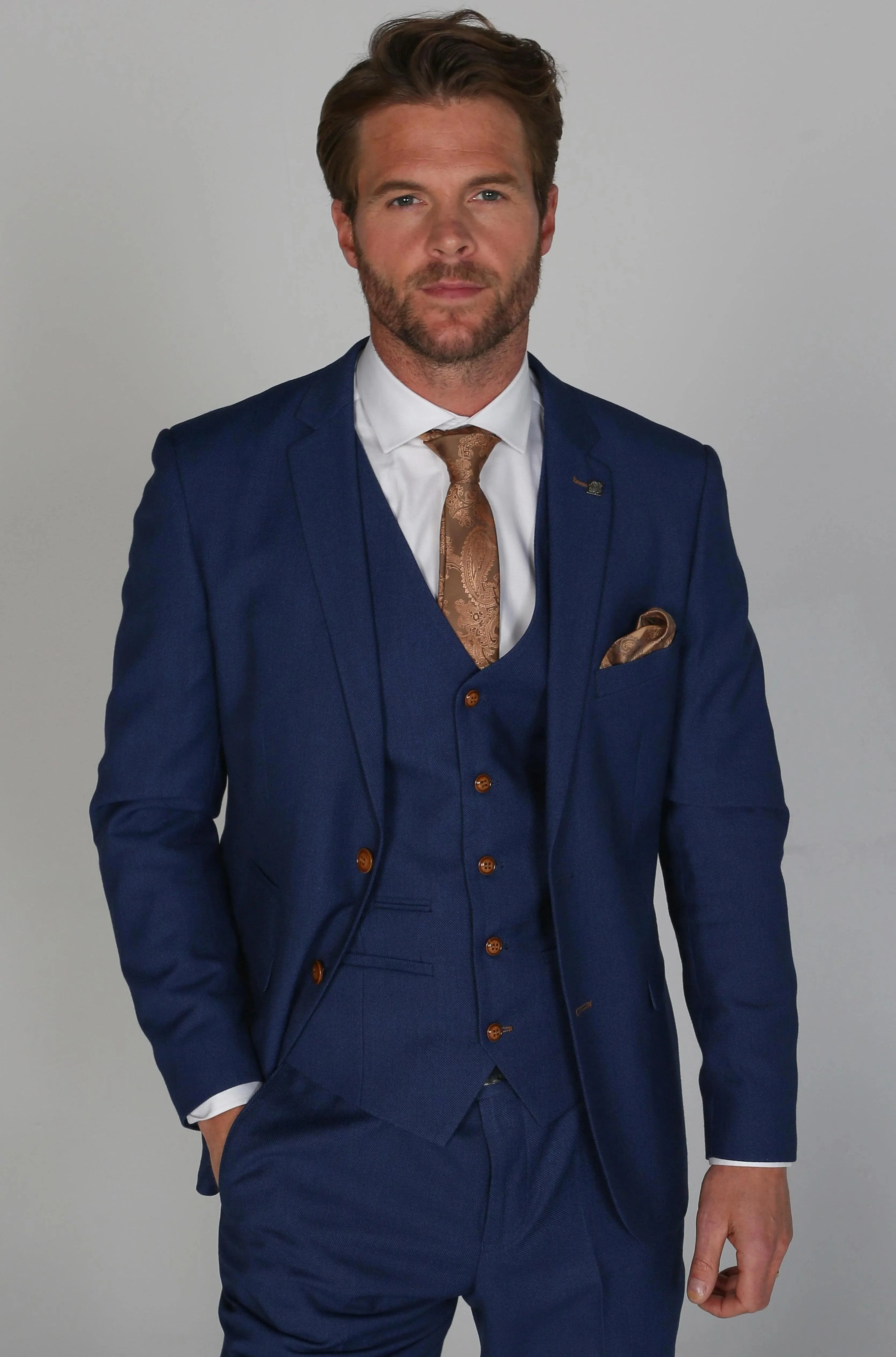 Mayfair Blue Men's Three Piece Suit