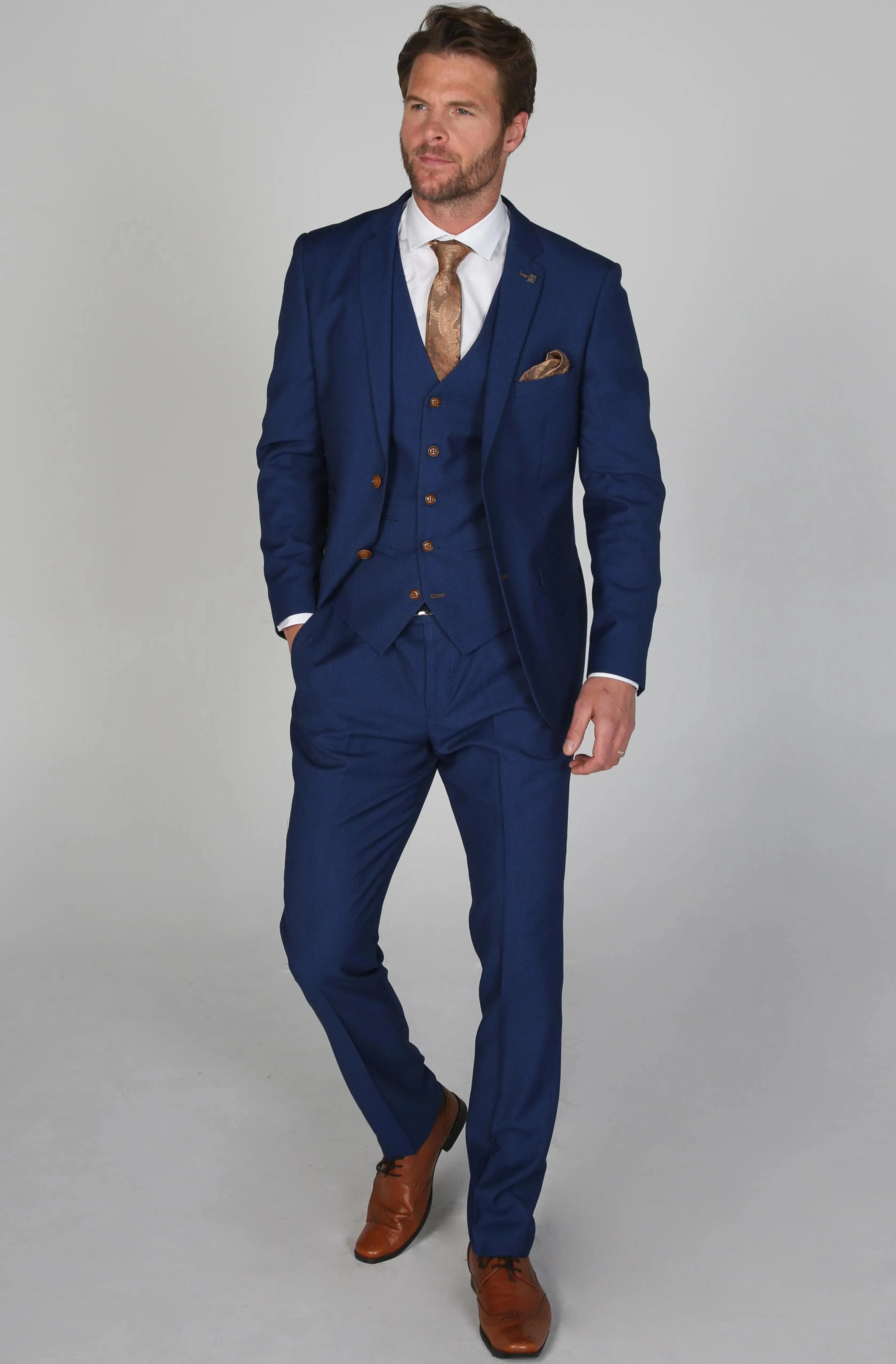 Mayfair Blue Men's Three Piece Suit