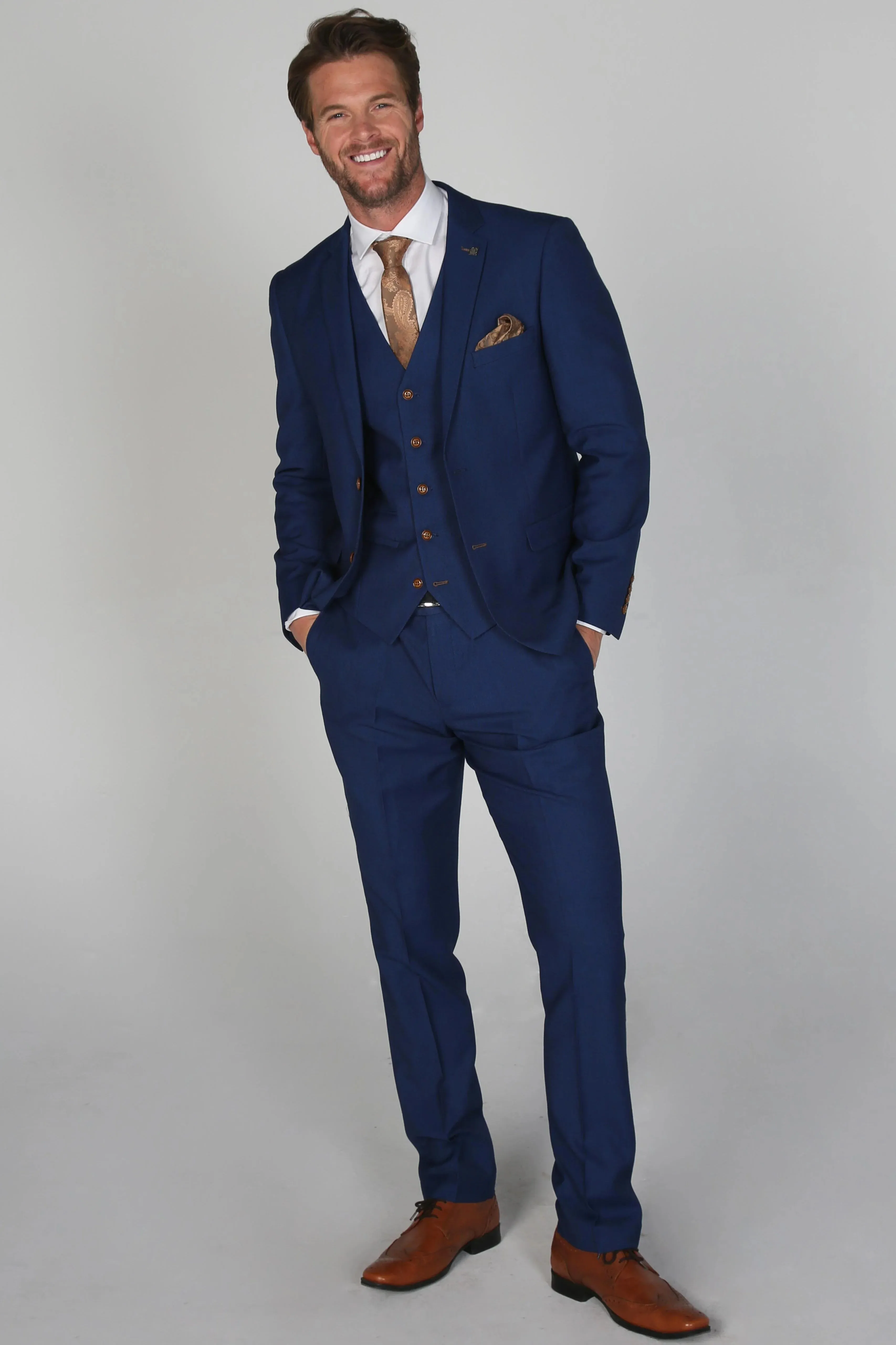 Mayfair Blue Men's Three Piece Suit