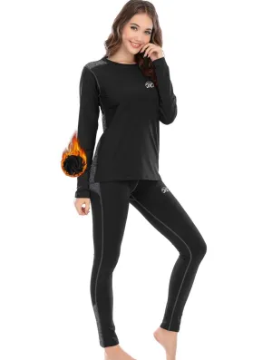 MEETWEE Black Winter Thermal Underwear Set