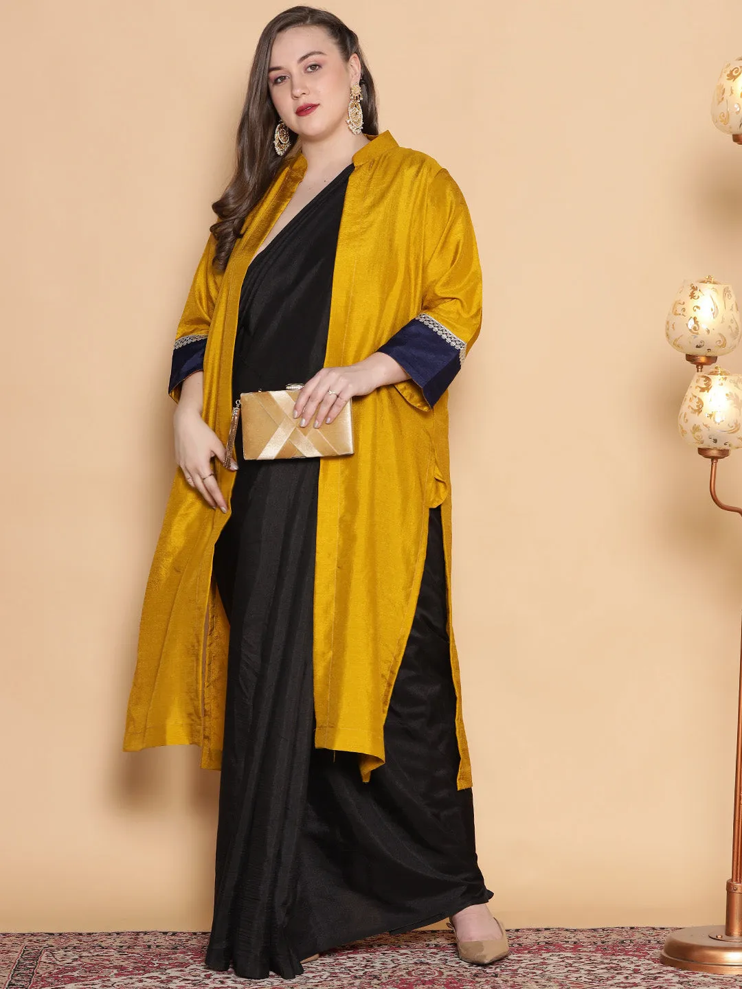 Mustard Silk Ethnic Jacket