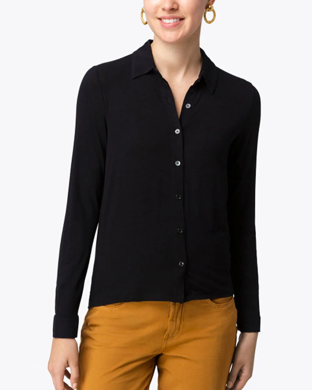 Noir Soft Touch Button Down Shirt