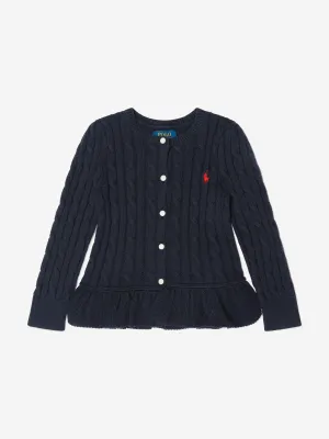 Ralph Lauren Girls Peplum Cardigan