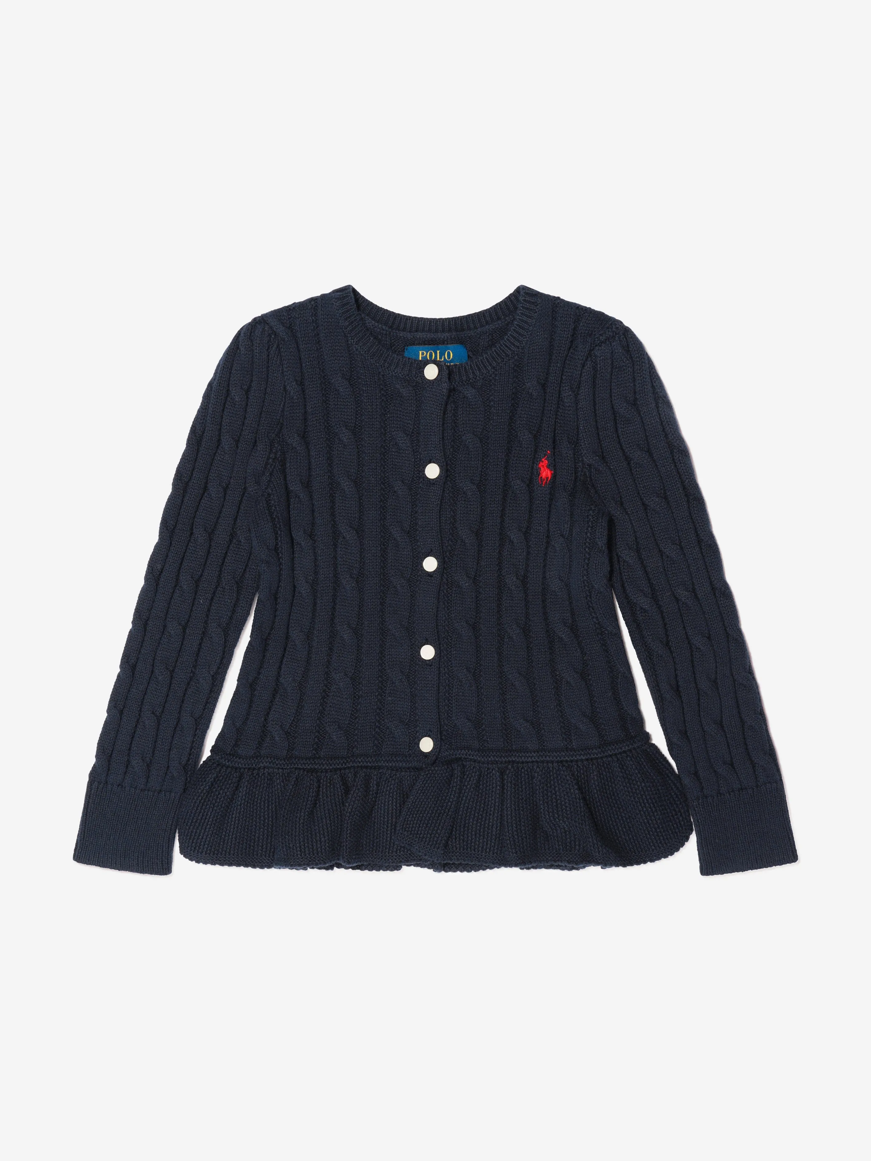 Ralph Lauren Girls Peplum Cardigan