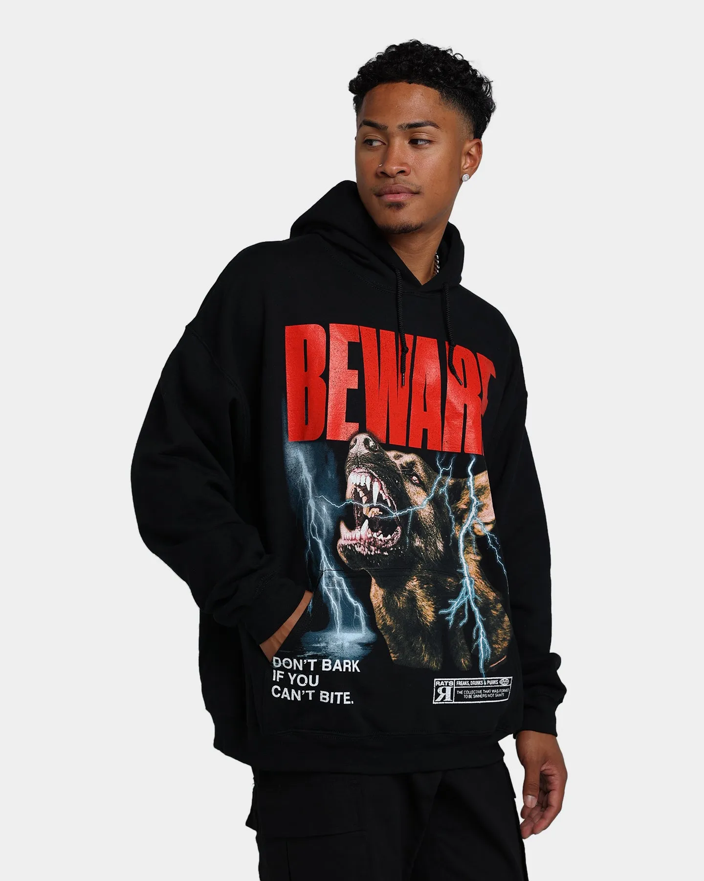 Rats Get Fat Beware Hoodie Black