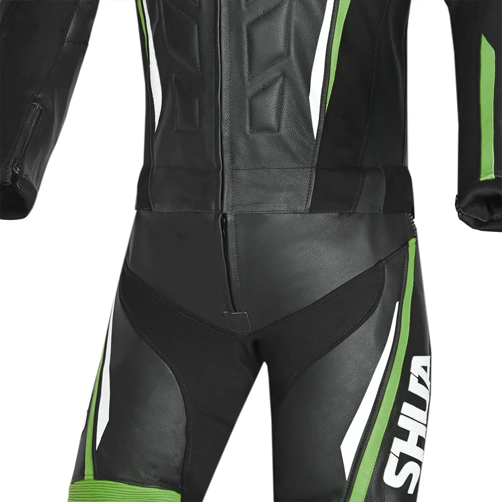 SHUA Infinity 2PC Motorcycle Racing Suit - Black Green