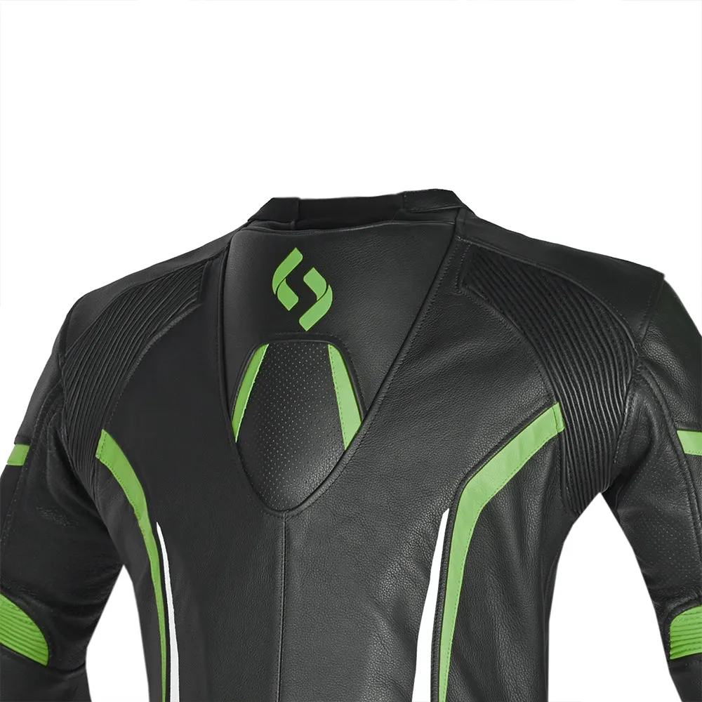 SHUA Infinity 2PC Motorcycle Racing Suit - Black Green