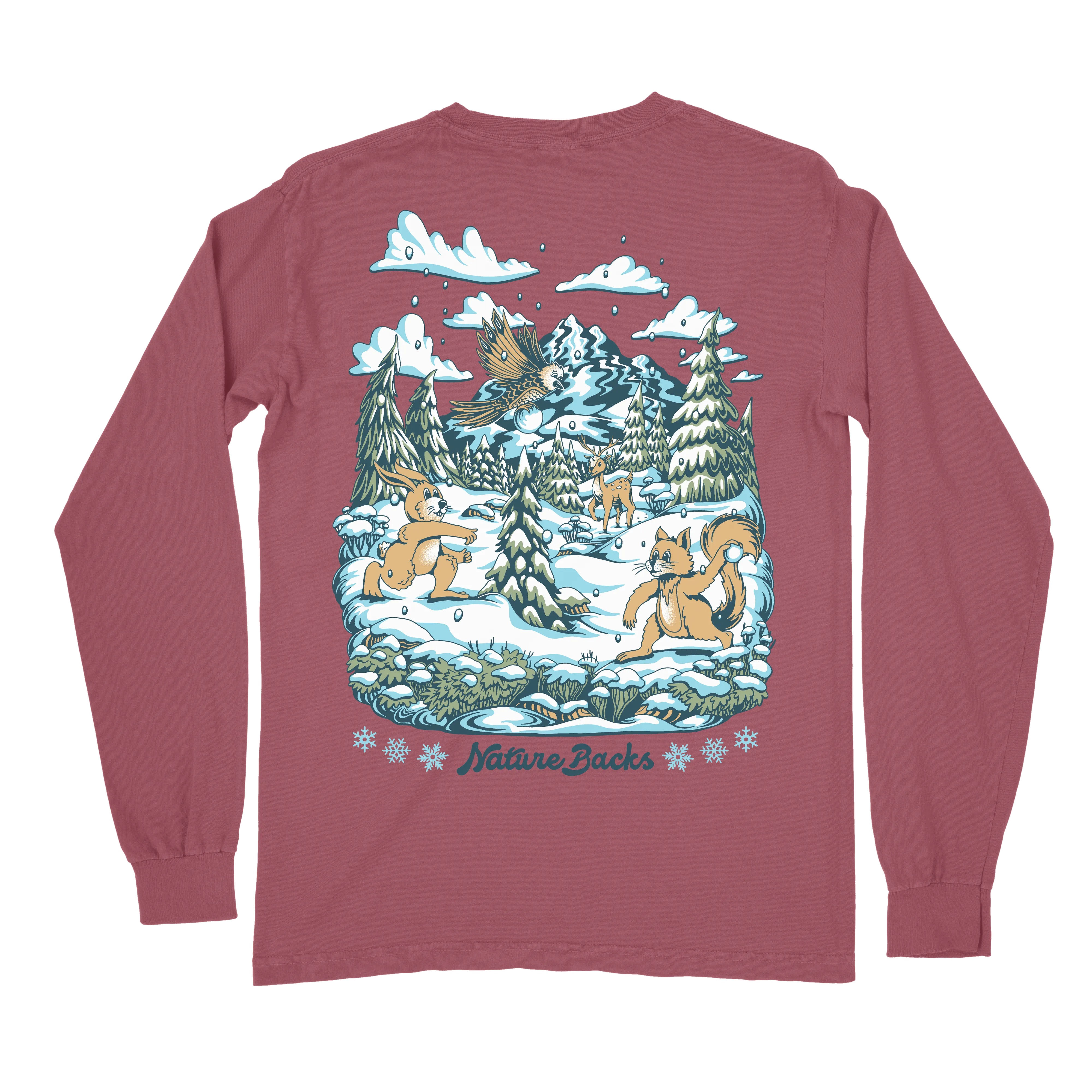 Snow Day Long Sleeve (Brick)