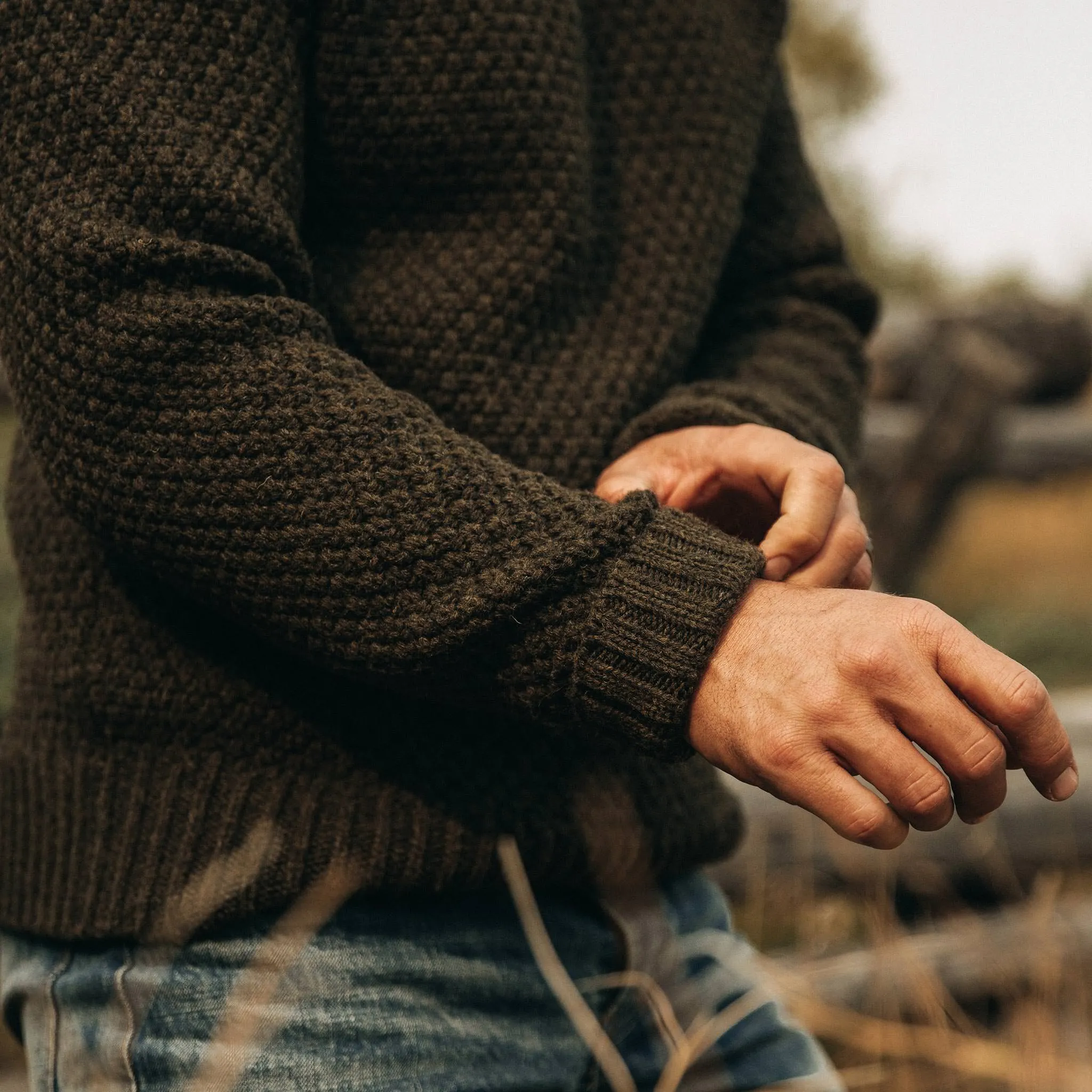 The Fisherman Sweater in Loden