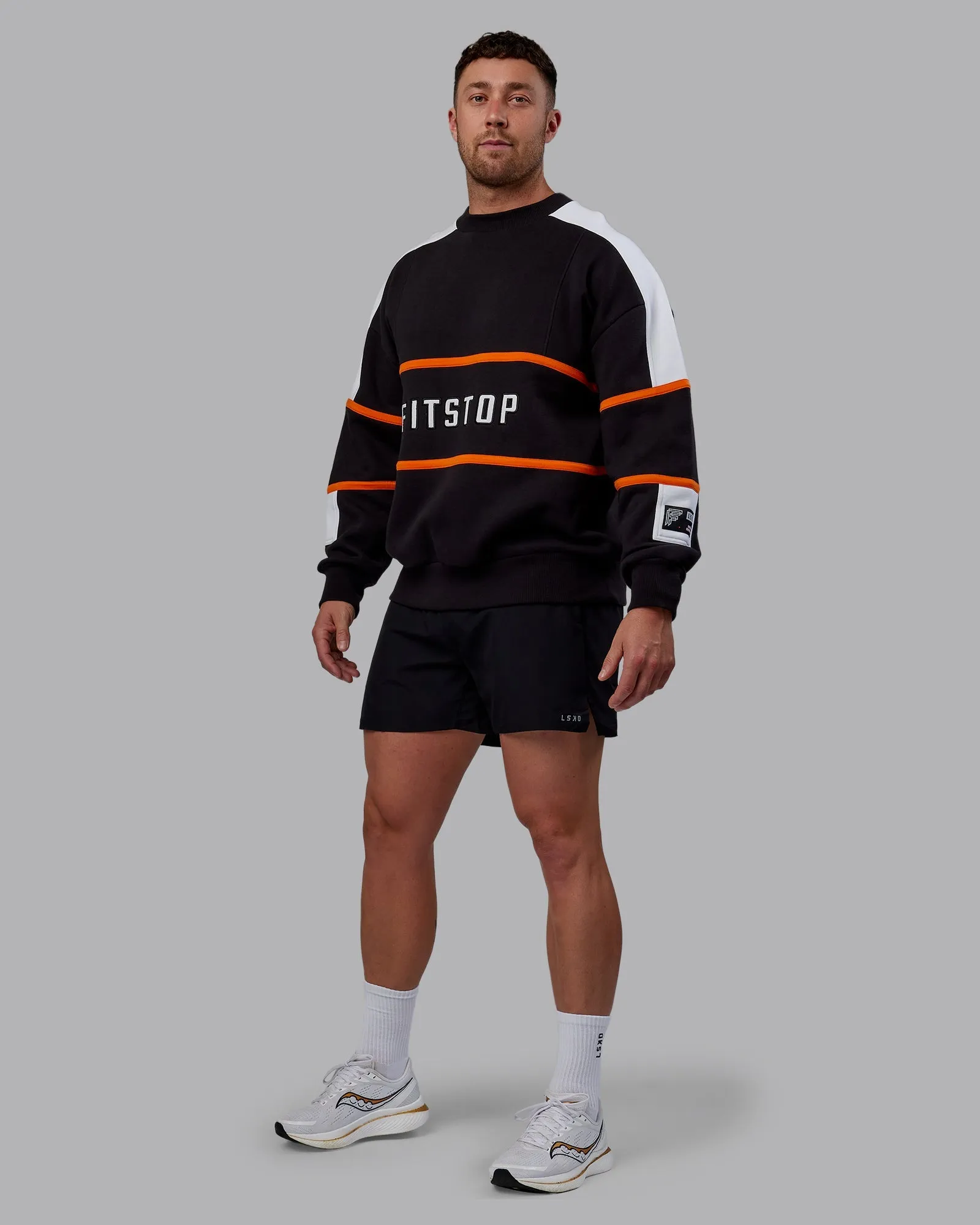 Unisex Fitstop Move More Sweater Oversize - Black-White